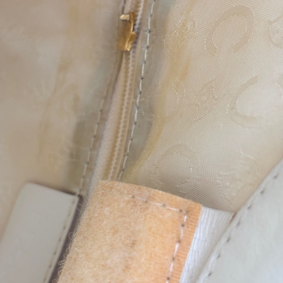 Celine Vintage Cream Macadam Tote with Circular Handle - Picture 9 of 10